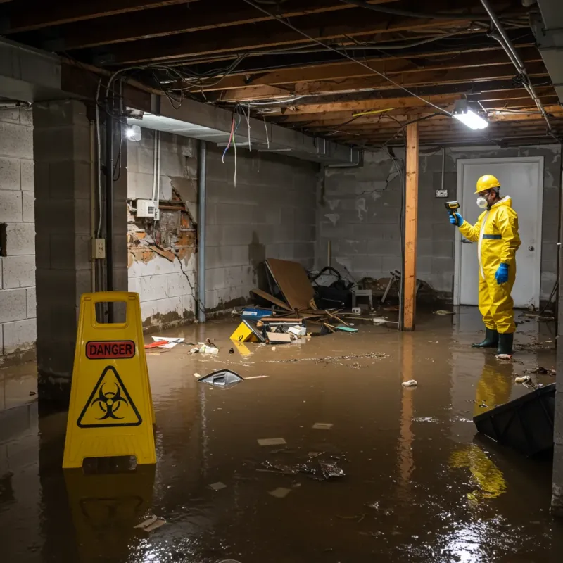 Flooded Basement Electrical Hazard in Jefferson County, AL Property