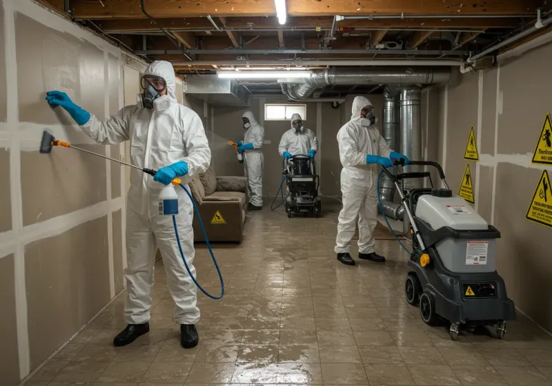 Basement Moisture Removal and Structural Drying process in Jefferson County, AL